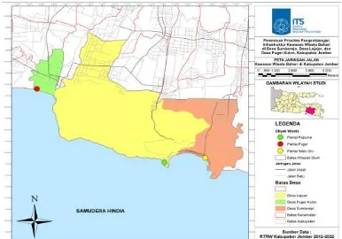 Gambar 4. Peta Jaringan Jalan Kawasan Wisata Bahari Kabupaten Jember 