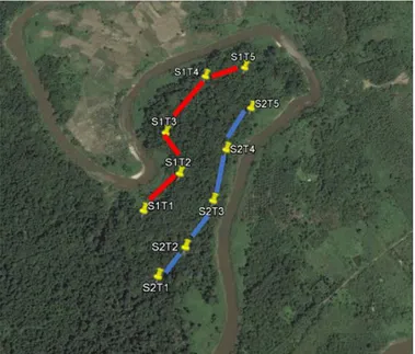 Gambar 1. Peta Lokasi Pengamatan Burung di Prevab Taman Nasional Kutai 