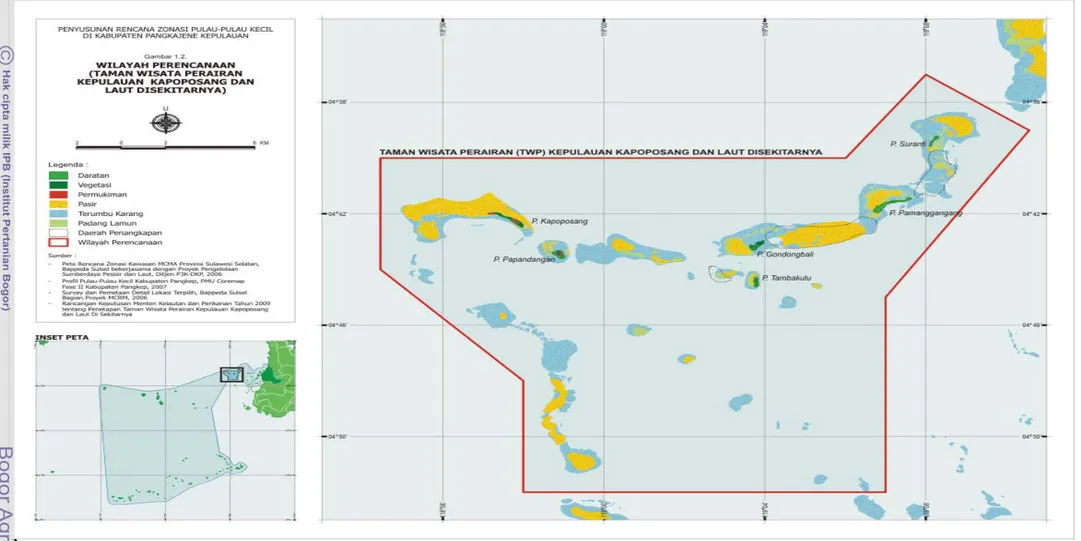 Gambar 7  Gugusan pulau kecil di Kawasan Kapoposan (Sumber: DKP, 2009).  