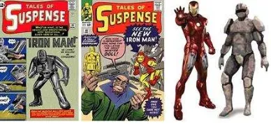 Figure 1 – Iron Man Comics, Exosuit  and TALOS 