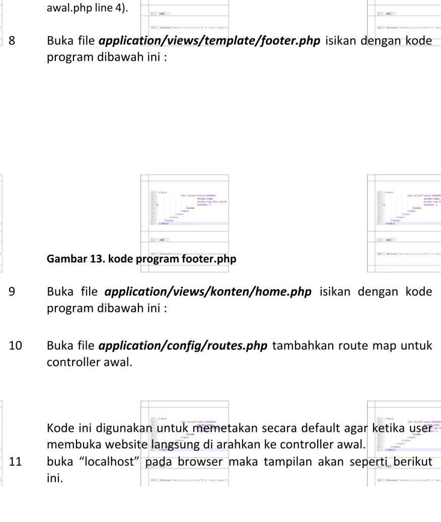 Gambar 13. kode program footer.php