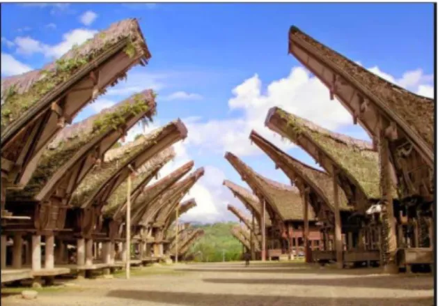 Gambar 4. Pola Permukiman Toraja di Sulawesi  Selatan 