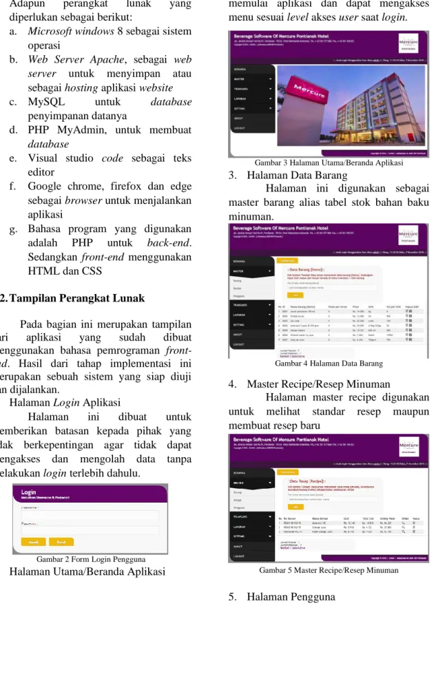 Gambar 2 Form Login Pengguna 