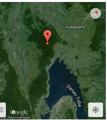 Gambar 1. Peta lokasi kawasan gunung Sibuatan berdasarkan google earth 2015. 