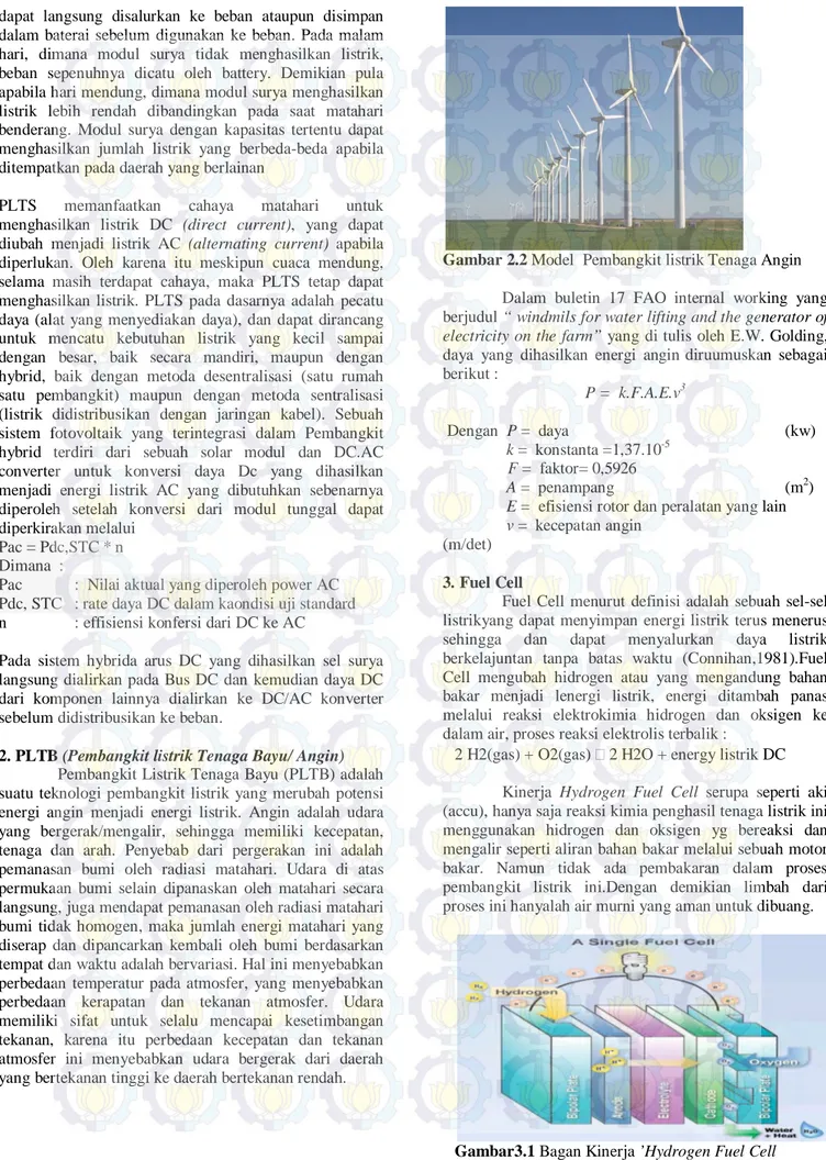 Gambar 2.2 Model  Pembangkit listrik Tenaga Angin  Dalam buletin 17 FAO internal working yang  berjudul “ windmils for water lifting and the generator of  electricity on the farm” yang di tulis oleh E.W