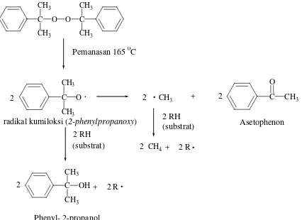 Gambar 2.3. Mekanisme Dekomposisi dari Dikumil peroksida 