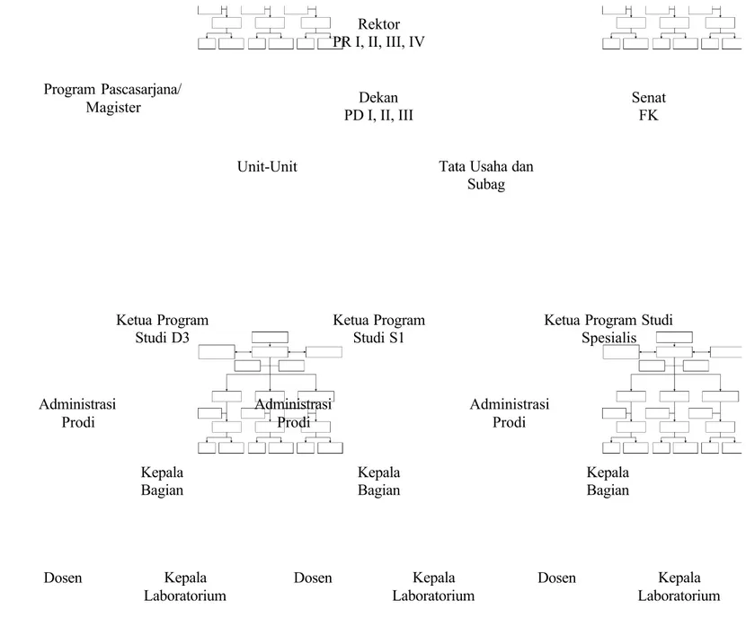 Gambar 1. Struktur Organisasi Fakultas Kedokteran Universitas Sriwijaya