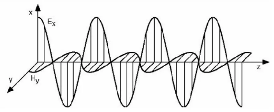 Gambar  2.3  menunjukkan  sebuah  gelombang  yang  memiliki  polarisasi linier yang vertikal