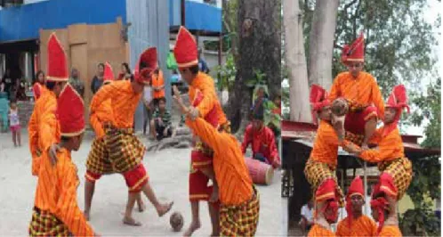 Foto 3. Pertunjukan Tari Ma’raga di Pulau Samalona