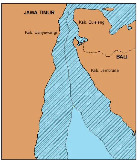 Gambar. 9.  Titik Kartometrik Kab. Banyuwangi dan Kab. Buleleng (a), Kab. Banyuwangi dan Kab