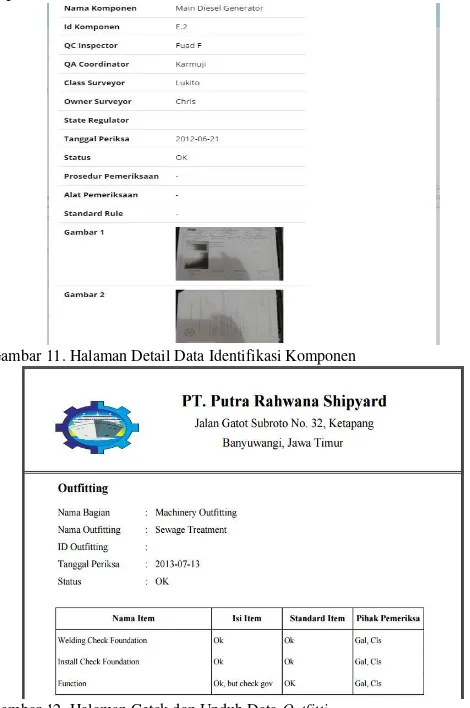 Gambar 11. Halaman Detail Data Identifikasi Komponen 