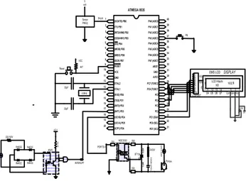 Gambar 3.  29 28 27 26 25 24 23 224039383736353433313233pF33pF4 MHzReset4k7VCC 21 +5 V 4N25 10 K330/10W INTERUPTIN4002IN4002IN4002 IN4002 330 G 10nF/400VMOC30201264560 29/2WMT2 220 VACMT1330BT12APORTD.4(ICP1) PD6(MISO) PB6PC7 (TOSC2)PC6 (TOSC1)PC5PC4PC3PC2PC1 (SDA)PC0 (SCL)PA0 (ADC0)PA1 (ADC1)PA2 (ADC2)PA3 (ADC3)PA4 (ADC4)PA5 (ADC5)PA6 (ADC6)PA7 (ADC7)205VCCGNDXTAL2XTAL1(RXD) PD0(TXD) PD1(INT0) PD2(INT1) PD3(OC1B) PD4(OC1A) PD5GND(XCK/T0) PB0(T1) PB1(INT2/AIN0) PB2(OC0/AIN1) PB3(MOSI) PB5(SCK) PB7RESET1234 3068109111213141516171819ATMEGA 8535AREF7(SS) PB4AVCCPD7 (OC2) PompaSensorPING))5 voltSinyal                    LCD Hitachi HD1602 BRSED4 D5 D6 D711 12 13 1445632 1VccGndConLCDPORT13864275EMS LCD DISPLAY   910R/W 5V10KPB