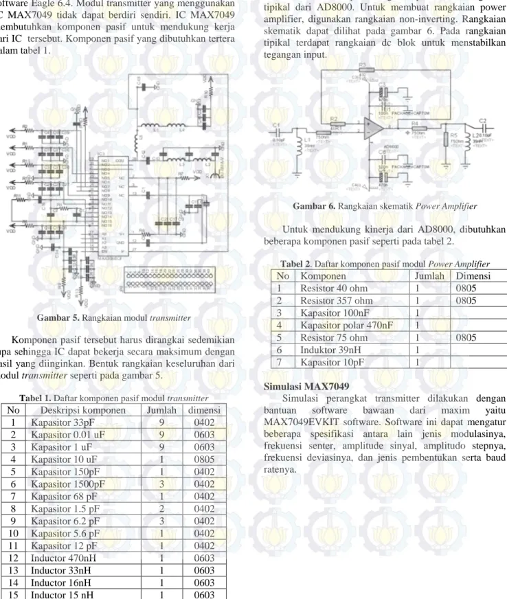 Gambar 5. Rangkaian modul transmitter 