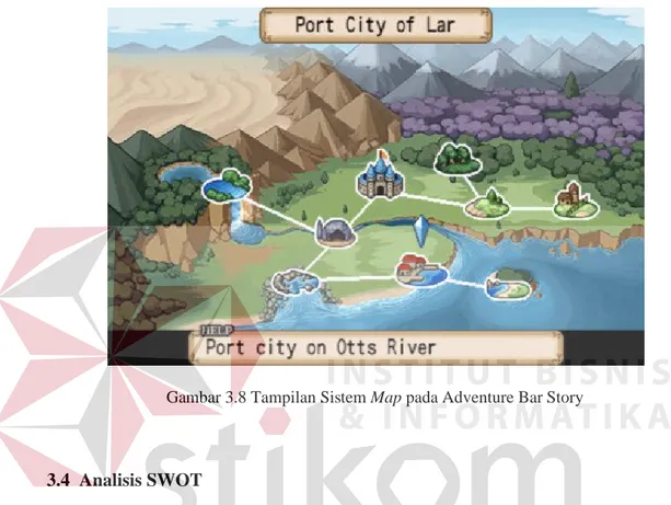 Gambar 3.8 Tampilan Sistem Map pada Adventure Bar Story