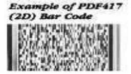 Gambar 2.8. Barcode jenis PDF417