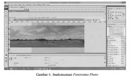 Gambar 6.  Implementasi Panorama Photo 4.5 Implementasi ActionScript