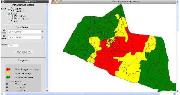 Gambar 4.1 Peta Daerah Rawan Gempayang akan dilewati sehingga didapat jalur
