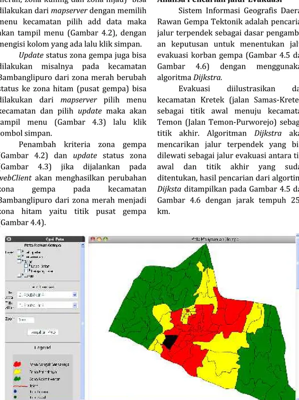 Gambar 4.4 Peta Hasil Update Zona Gempamerah, zona kuning dan zona hijau)  bisa
