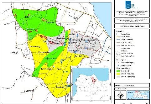Gambar 1. Peta Tipologi Klaster Industri Pengolahan Jagung di Kecamatan Merakurak Kabupaten tuban 