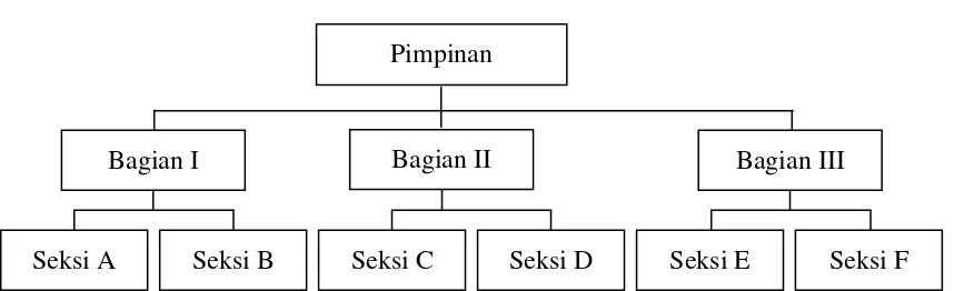 Gambar 3.1 Bentuk Struktur Organisasi Garis 