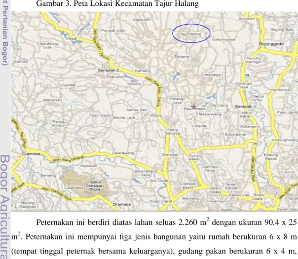 Gambar 3. Peta Lokasi Kecamatan Tajur Halang 