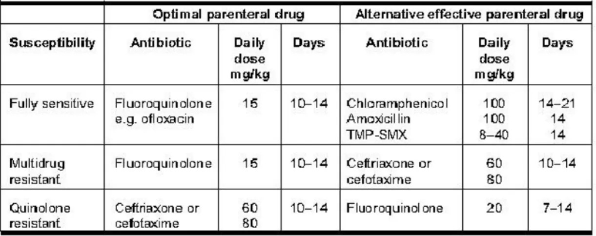 Tabel 4. Rekomendasi DOC Pengobatan Antibiotik untuk Demam Tifoid 