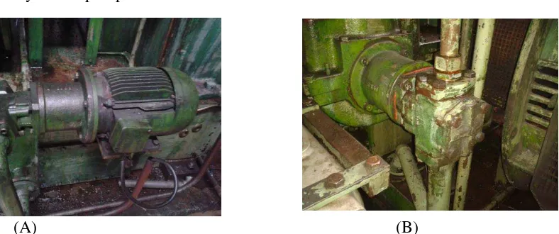 Gambar 3.8 a. Pump Oil Elektrik  dan b. hydraulic pump 