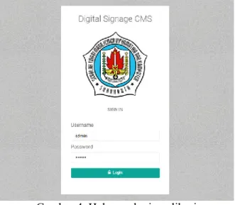 Gambar 4. Halaman login aplikasi 