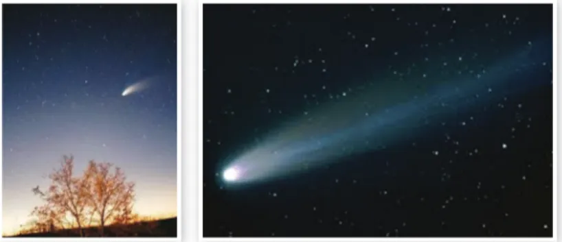 Gambar beberapa komet yang terdapat dalam tata surya  (Sumber: thebutterfl ydiaries.wordpress.