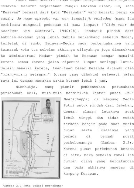 Gambar 2.2 Peta lokasi perkebunan 