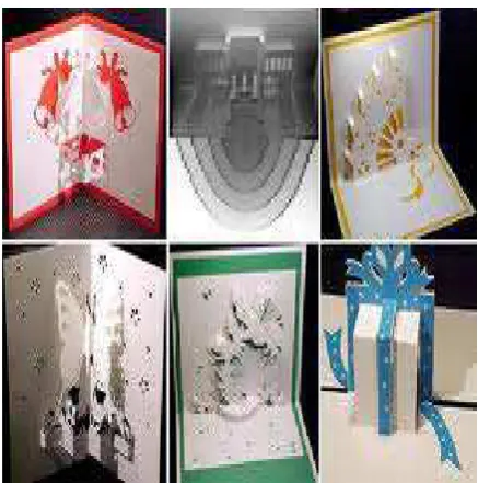 Gambar 11: Kirigami kartu pop-up 