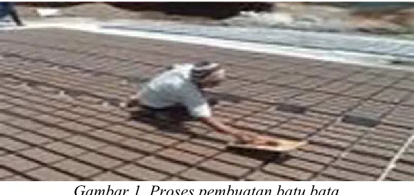 Gambar 1. Proses pembuatan batu bata