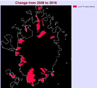 Gambar 2.  Perubahan penutupan lahan tahun 2008–2016  2.  Pemodelan  Perubahan  Penutupan  Lahan  dengan 