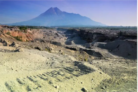 Gambar 5. Material pasir erupsi gunungapi  