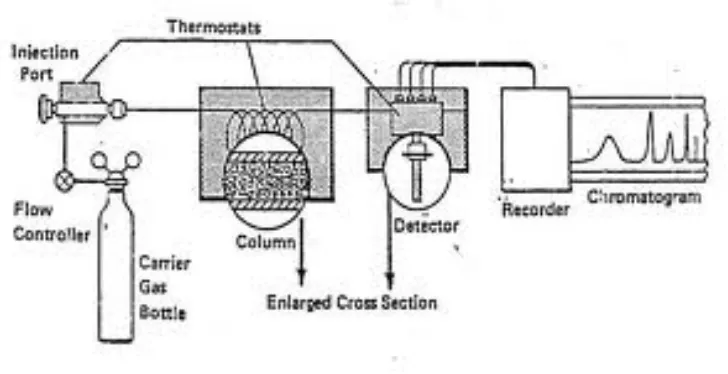 Gambar 2.5 Bagan suatu sistem kromatografi gas 