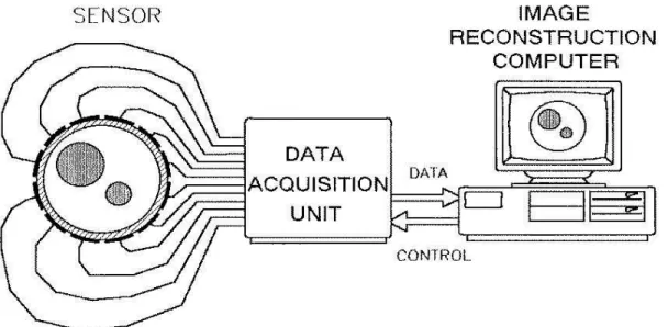 Gambar 1. Sistem Tomografi Kapasitansi Elektrik. 