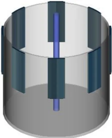 Gambar 3. Rancangan sensor tomografi kapasitansi elektrik dengan 8 elektroda 