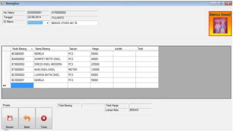 Gambar 4.63. Rancangan User Interface Membuat Form Barang Sisa 