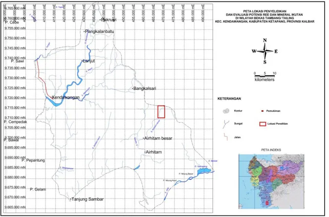 Gambar 1. Peta Lokasi Penyelidikan Kabupaten Ketapang, Provinsi Kalimantan Barat 