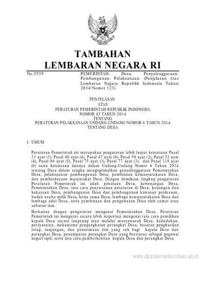 TAMBAHAN LEMBARAN NEGARA RI