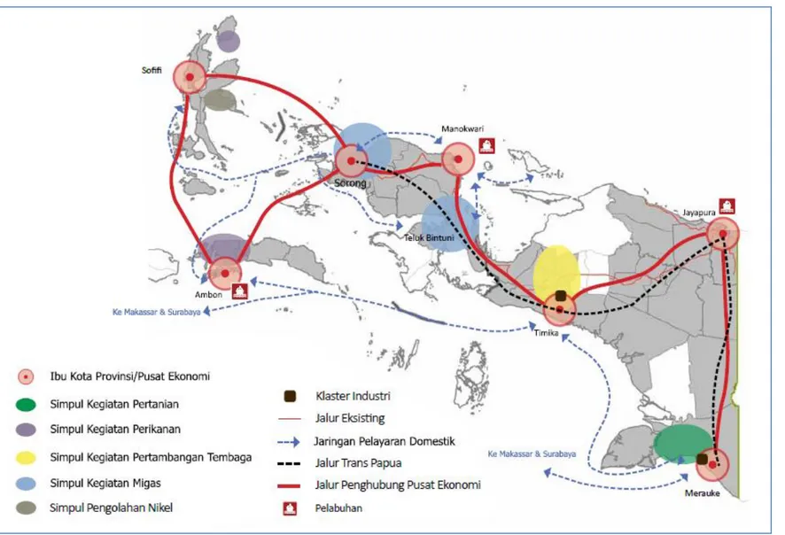 Gambar 2.5. Peta Koridor Ekonomi Papua-Kepulauan Maluku 