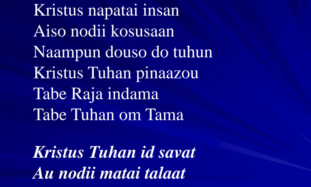 Tabe Tuhan om Tama 