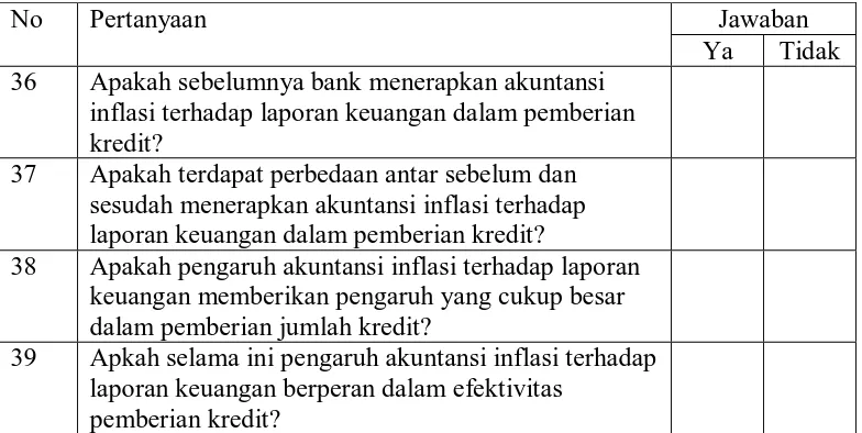 Table pertanyaan 5 
