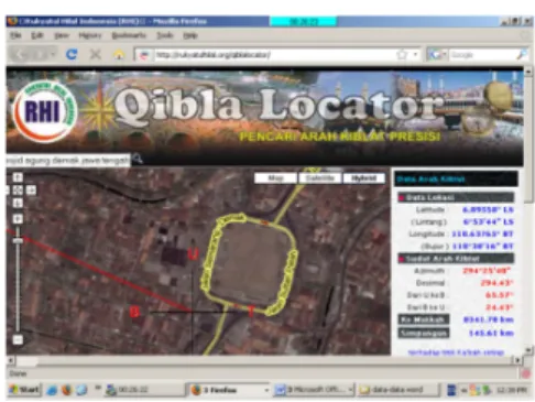 Gambar 2.12.Software Qiblalocator 