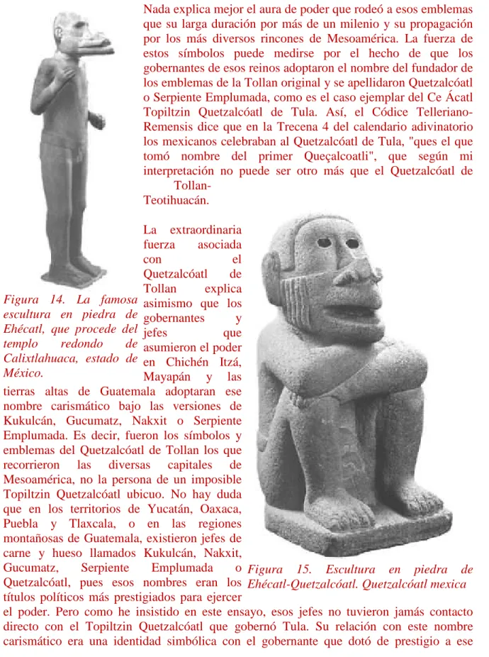 Figura  15.  Escultura  en  piedra  de  Ehécatl-Quetzalcóatl. Quetzalcóatl mexica   