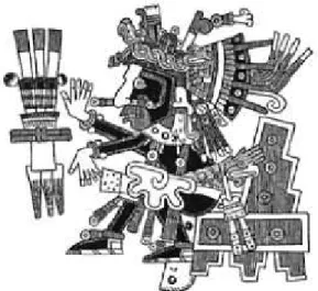 Figura 2. Ehécatl como regente del segundo  segmento  del  Tonalámatl,  en  la  lámina  62  del Códice Borgia