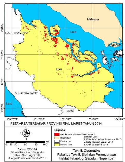 Gambar 10. Perbandingan luasan area terbakar 