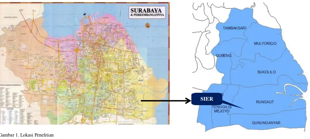 Gambar 1. Lokasi Penelitian (Sumber : Pemerintah Kota Surabaya) 
