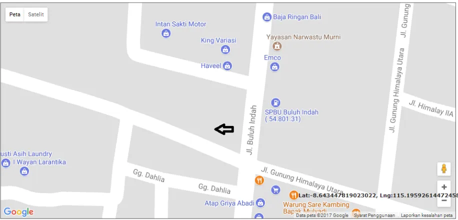 Gambar  1. Peta koordinat lokasi bangunan ( sumber http://puskim.pu.go.id/)