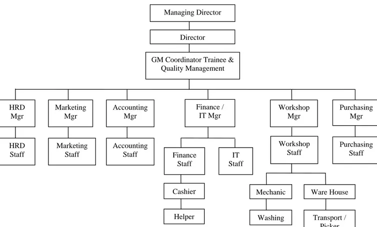 Gambar 3.1 Struktur Organisasi PT. Mercindo Autorama 